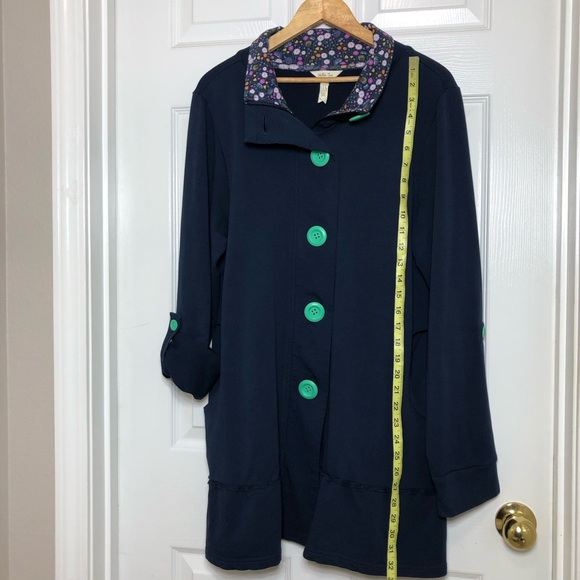 Matilda Jane A Million Little Things Cotton Blend Pockets Zipper Button Jacket L - Picture 15 of 16